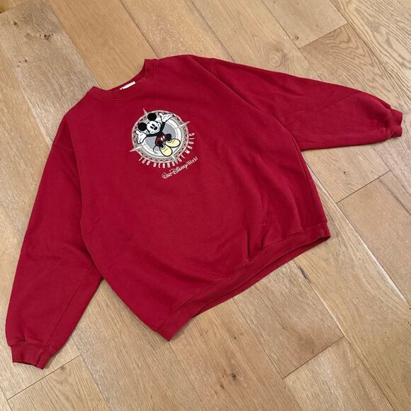 Vintage Disney Wine Red Crewneck Sweatshirt – Size XL - Picture 1 of 4